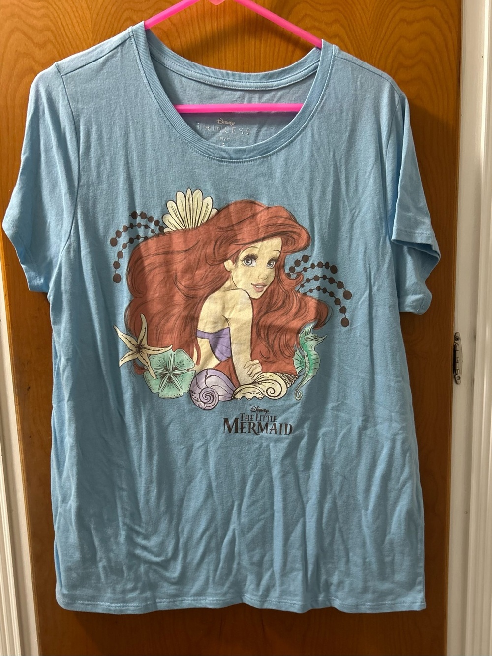 Disney The Little Mermaid Ariel Graphic Women’s Tee - Light Blue